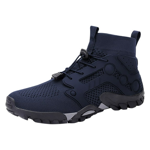 XDDST Blue Shoes for Men Outdoor Hiking Shoes Men Non Slip Hiking Work Clothes Sports Shoes Swimming Wading Off Road and River Tracing Shoes