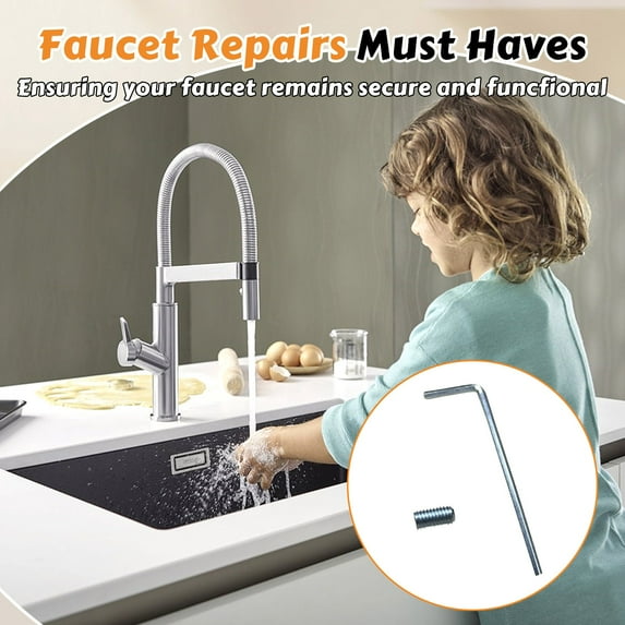 XDDST Faucet Handle Screw Accessories Set Compatible with Single Handle Kitchen Faucet Include 5/10/20Screws and HexWrench Lavatory and Kitchen Faucets Replacement Kit