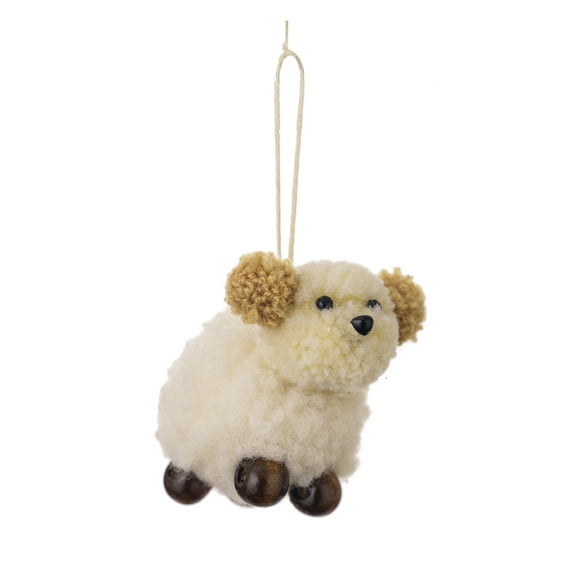 XDDST Furry Curly Dog Ornaments Wool Animal Ornaments Dog Ornaments Christmas Hanging Ornament Wool Christmas Tree Hanging Decor