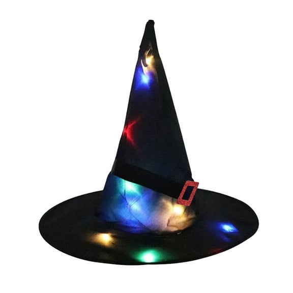 XDDST Halloween Decorations Outdoor Scary Adult Witch Hat Halloween Head-wear Party Props Glowing Witch Hat