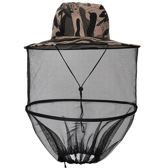 XDDST Men Women Head Mesh Hat Sun Hat Anti Gnat Fly Protective Face Netting Hat Cap Boonie for All Outdoor Activities