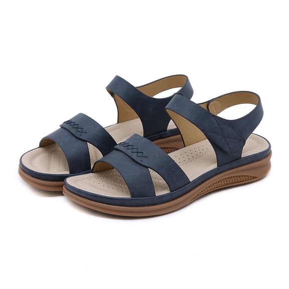 XDDST Sandal Wedges for Women Fashion Women Summer Hook Loop Casual Open Toe Wedges Soft Bottom Breathable Shoes Sandals