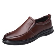 COSIDRAM Men's Casual Slip-On Leather Shoes - Comfortable Office & Business Loafers