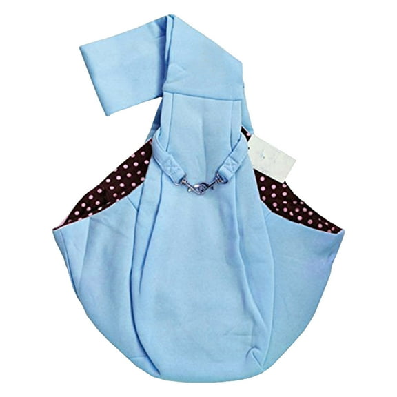 XDDST Dog Carrier Sling Reversible Puppy Carrier Purse Hand-Free Dog Cat Sling Carrier for Carry Small Dogs and Cats Travel Safety Harness Dog and Cat Harness(Blue)