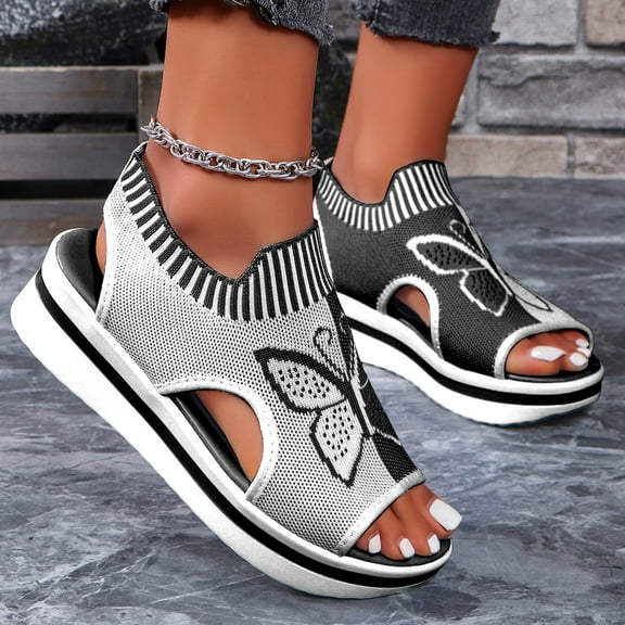 XDDST Wedge Sandals for Women Women’s Orthotic Sandals Comfortable Plantar Fasciitis Arch Support Sandal Ladies Fashion Athletic Platform Sandals