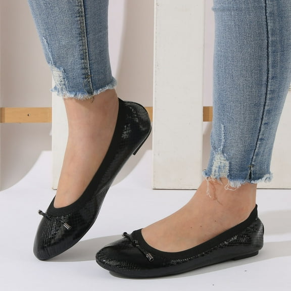 XDDST Women's Business Casual Shoes Flat Women Shoes Fashionable Flat Sole Single Shoes Fly Woven Shoes Thickened Soft Sole Casual Flat Shoes Black