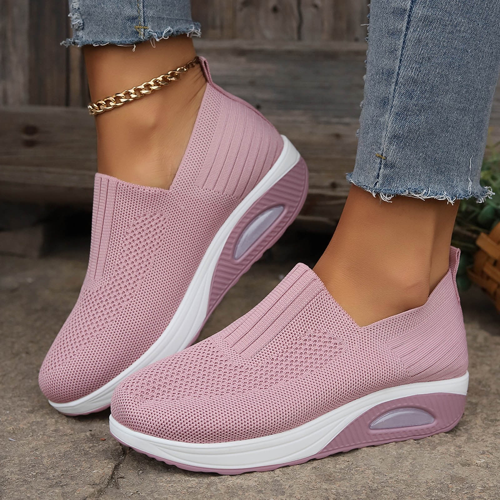 Women's High Top Fashion Round Toe Lace Up Quilted Wedge Sneaker Shoes -  Walmart.com
