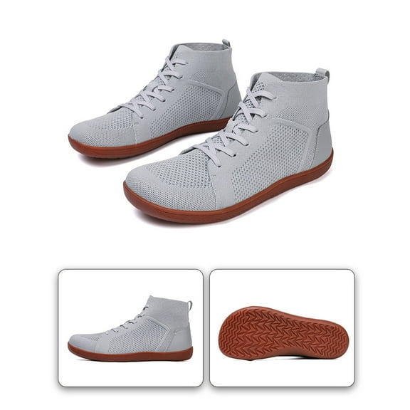 XDDST Women's Walking Shoes Men's High Top Minimalist Barefoot Shoes | Wide Toe Box   Drop Sole Womens Casual Shoes