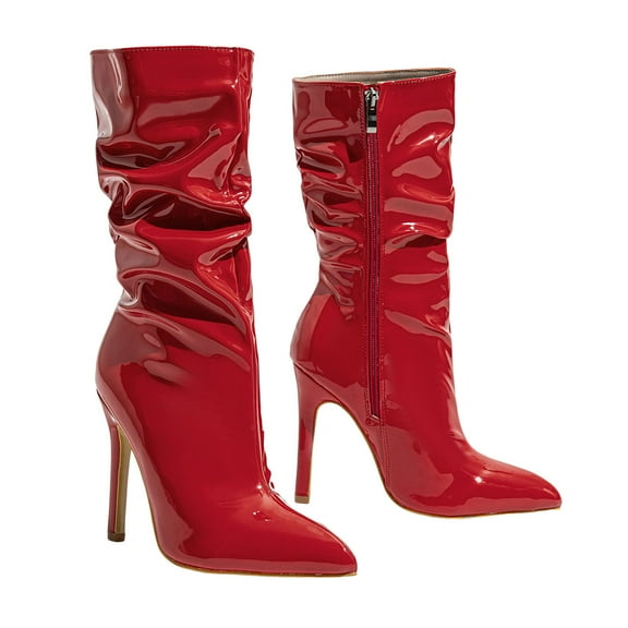 XDDST Womens Ankle Boots Womens High Heel Ankle Boots Pointed Toe Slip On Stiletto Boot with Zipper