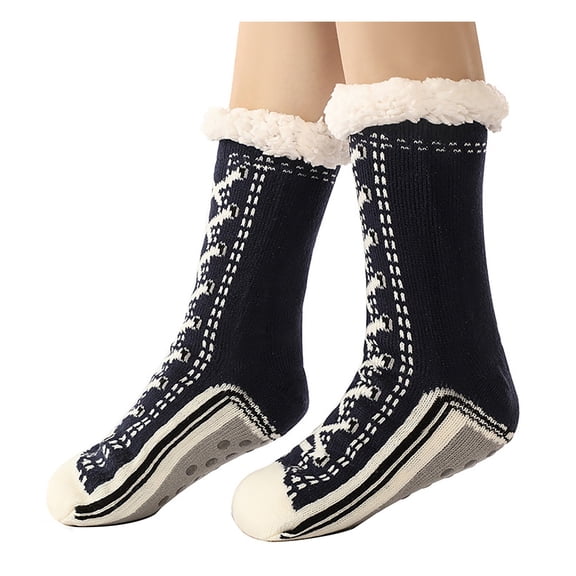 XDDST Womens Non Slip Slipper Socks Winter Warm Soft Cozy Fuzzy Fleece-lined Ultra Thick Slipper Home Socks Slipper Socks Christmas Socks For Women