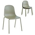 thumbnail image 1 of XDECO Stackable Dining Chair Set of 4, Minimalist Modern Water Resistant Chair for Indoor Outdoor, 300lbs Capacity, Easy Assembly,Sage Green, 1 of 7