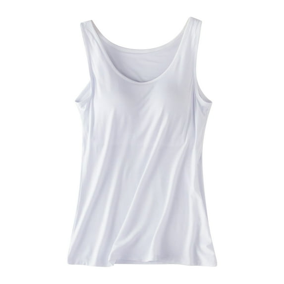 XDIAHBPL Camisole Tops For Women Pad Suspender Cup And Cup Large Solid Color Casual Sports Yoga Bottoming Shirt Slim Fitting Vest Tank Tops