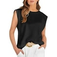 thumbnail image 1 of XDIAHBPL Camisole Tops For Women Round Neck Loose Short Sleeve T Shirt Vest Fashion Casual Tank Tops, 1 of 4