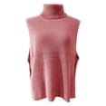 thumbnail image 1 of XDIAHBPL Camisole Tops For Women Solid Color Knit Turtleneck Pullover Loose Sleeveless Vest Tank Tops, 1 of 4