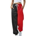 thumbnail image 1 of XDIAHBPL Casual Pants For Women Womens Pants Fashion Loose Breathable Colorblocking Side Pockets, 1 of 4