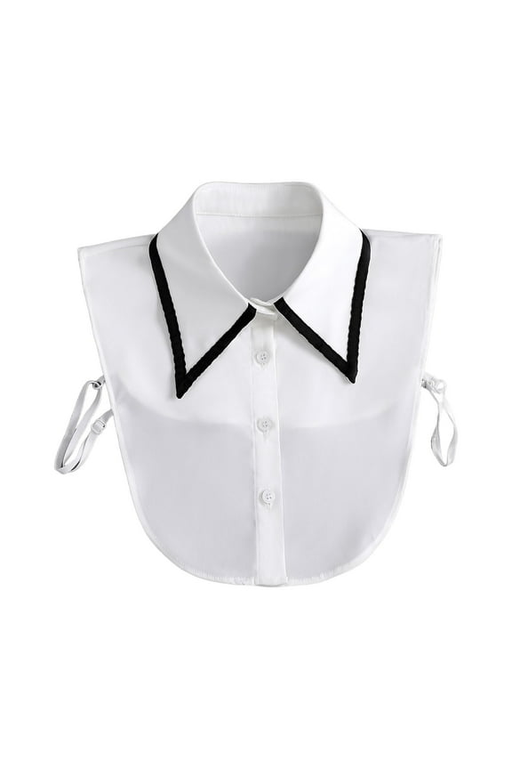 Collar Neck Hoodie Sweater Shirt Fashion Collar White