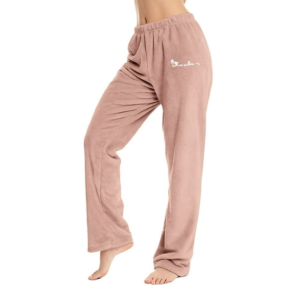 XDIAHBPL Cotton Pants Womens Pants Winter Flannel Coral Fleece Comfort
