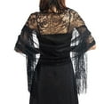 thumbnail image 1 of Scarf For Women Casual Black Shawl Lace Shawl Bride's Bridesmaid Evening Dress Cheongsam Shawl Party Dinner Hollowed Out Lace Shawl Scarf, 1 of 3
