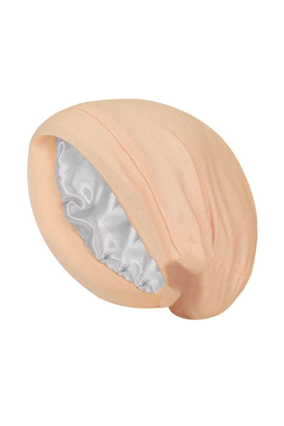 Turbans For Women Double Layer Sleeping Cap Sets Head Cap Chemotherapy Cap Europe And The United States Hot Men's Elastic Wrap Head Cap Bonnet Brown