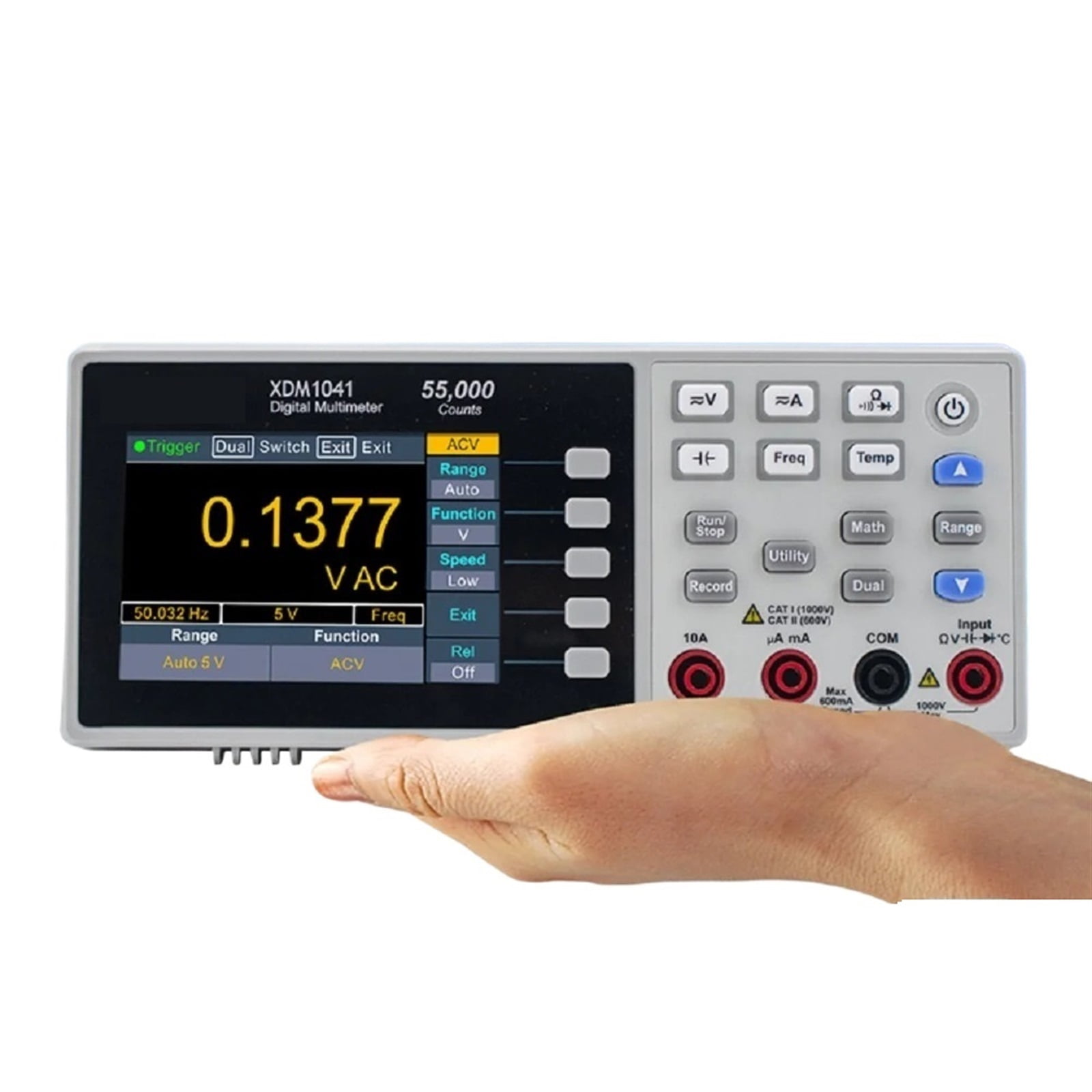 XDM1041 XDM1241 Bench Digital Multimeter 55000 Counts True RMS 3.5" LCD Current Voltmeter Temperature Desktop Multimeters ,Versatile Measurement