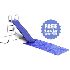 XDP Recreation 6' Water Wave Slide with Ground Tarp, and Built-in Adjustable Water Sprinkler