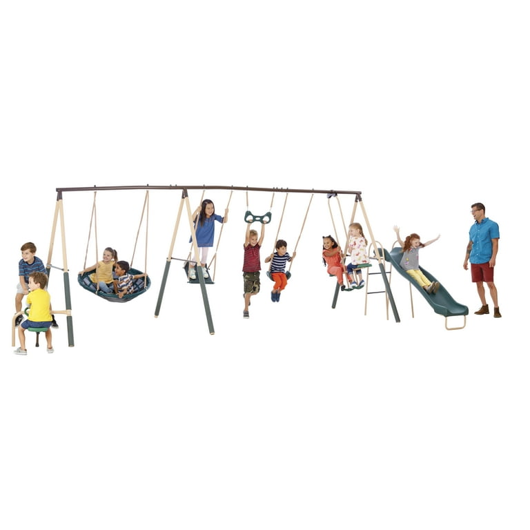 XDP Recreation Big Play Swing Set with Deerfield Metal, Super Disc
