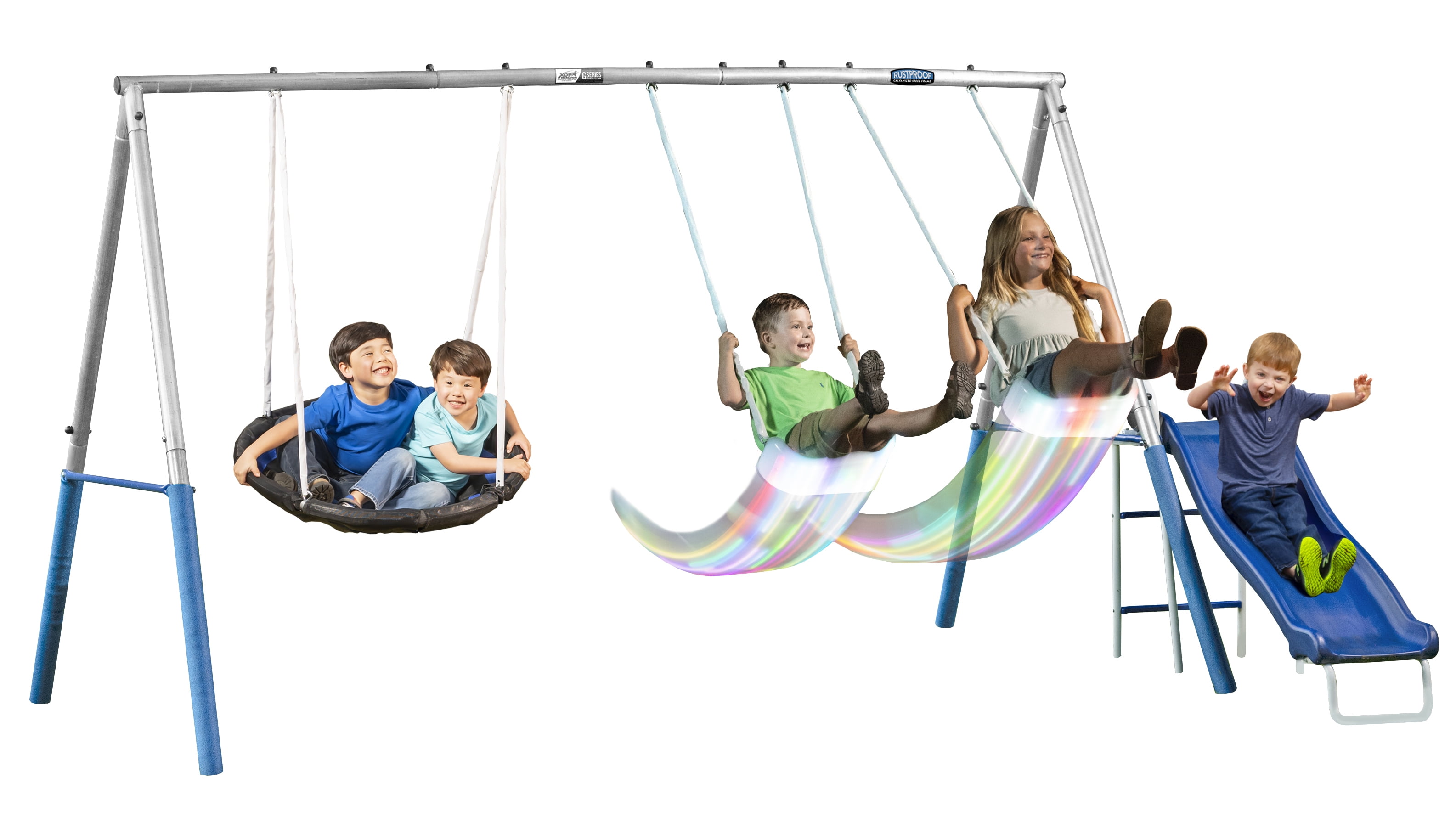 XDP Recreation Firefly Metal Frame Swing Set with Firefly™-LED