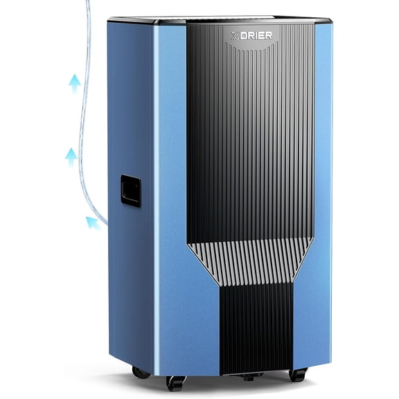 XDRIER Commercial Dehumidifiers 198 PPD with Pump and Drain Hose for Commercial and Industrial Large Room, Basements, Storages, Warehouses, Smart Humidity Control,Auto Defrost, SLGR Tech, on Wheels,T