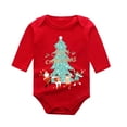 thumbnail image 1 of XDZJLR Baby Boy Girl Christmas Outfit Romper Xmas Letter Cute Cartoon Long Sleeve Xmas Clothes 3-6 Months, 1 of 3