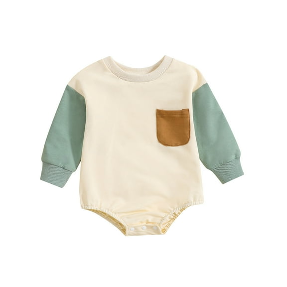 XDZJLR Baby Boy Girl Outfits Long Sleeve Kids Fall Winter Clothes Green 3-6 Months