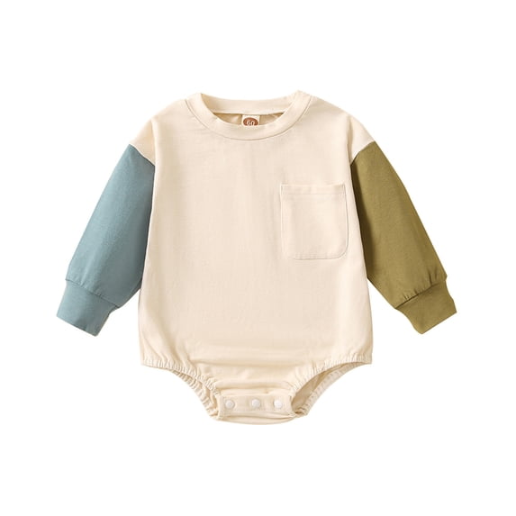 XDZJLR Baby Boy Girl Romper Toddler Long Sleeve Clothes Blue 12-18 Months