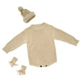 thumbnail image 1 of XDZJLR Baby Boy Romper Hand Embroidered Knitted Jumpsuit Autumn Winter Sweater Cute Dress 0-18 Months Loungewear Outfits Beige, 1 of 4