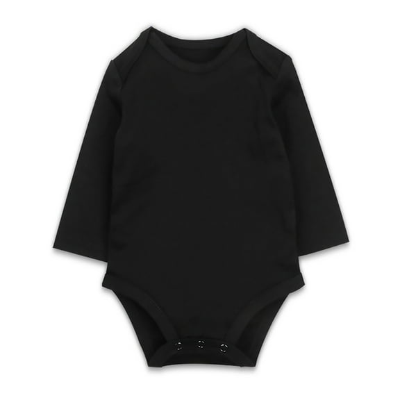 XDZJLR Baby Pajamas Cotton Long Sleeve Clothes Bodysuit Onesie Black 3-6 Months