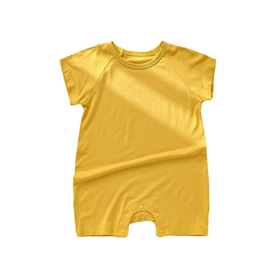 XDZJLR Baby Pajamas Rompers Bodysuit Jumpsuit Playsuit Jumpsuit Clothes Onesie Yellow 6-12 Months