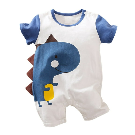 XDZJLR Baby Sleepers 3D Dinosaur Print Jumpsuits Playsuit Pajama Blue 0-3 Months