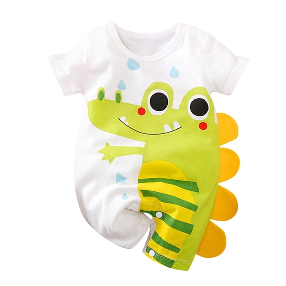 XDZJLR Baby Sleepwear 3D Playsuit Animal Jumpsuits Print Romper Jumpsuit Onesies Green 12-18 Months