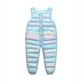thumbnail image 1 of XDZJLR Baby Snowsuit Winter Coat Children Kids Toddler Boys Girls Sleeveless Warm Shiny Jumpsuit Cotton Wadded Suspender Ski Bib Pants Overalls Trousers Clothes Outfits Light Blue 2-3 Years, 1 of 6