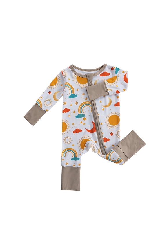 Bamboo Baby Pajamas Jumpsuit Comfortable Stylish Bodysuit Ideal Everyday Wear Sleeping 0-24 Months Boy Girl Outfits Romper Khaki 12-18 Months