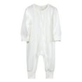 thumbnail image 1 of XDZJLR Bamboo Baby Pajamas Cotton Rompers Footless Zipper Long Sleeve Sleeper Jumpsuit Boy Girl Romper Outfit White 18-24 Months, 1 of 9