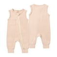 thumbnail image 1 of XDZJLR Bamboo Baby Pajamas Newborn Infant Rompers Footless Zipper Sleeveless Sleeper Jumpsuit Boy Girl Outfits Romper Beige 6-12 Months, 1 of 2
