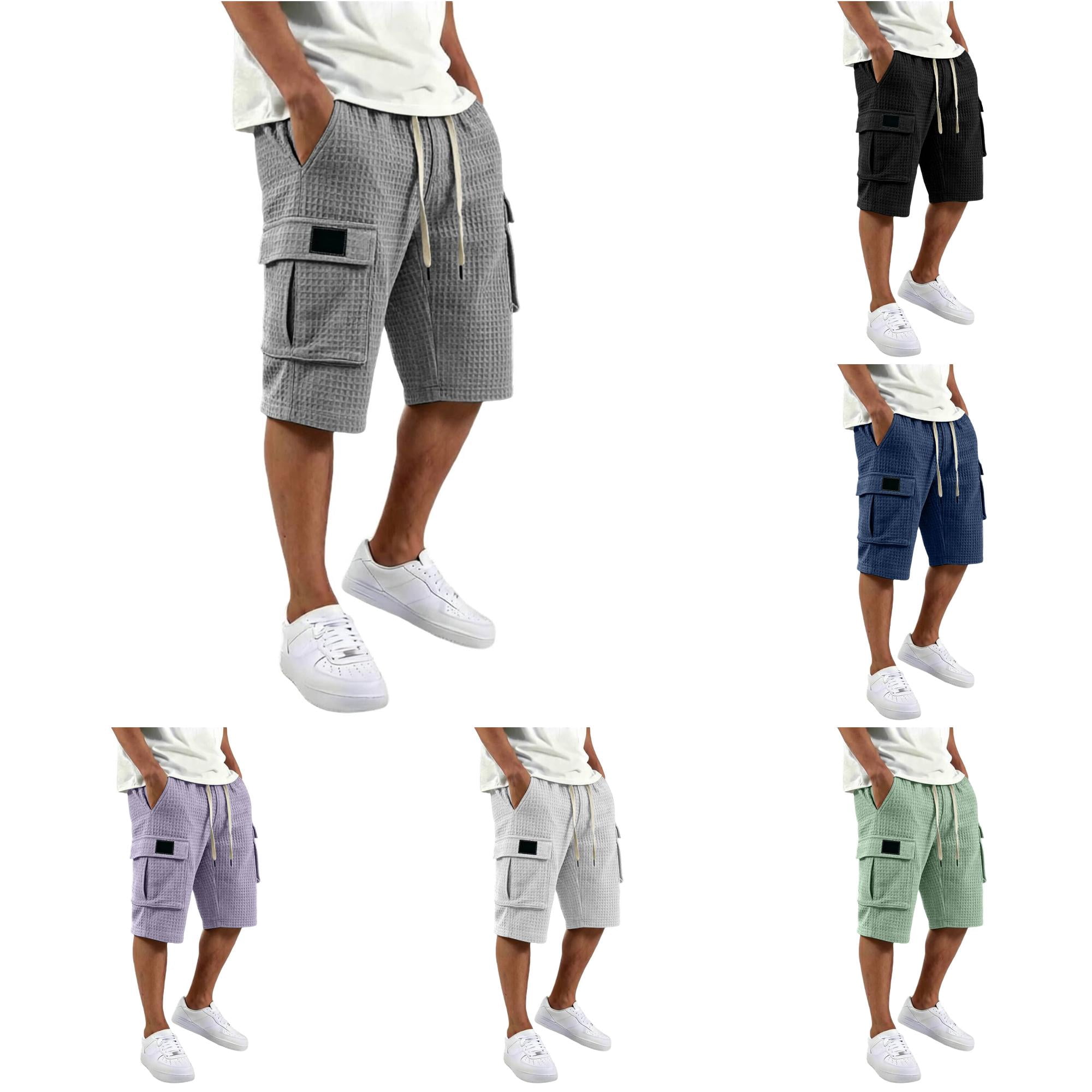 RUFFLOG MULTI POCKET SHORTS サイズM XDZJLR Big And Tall Men Shorts Cargo Summer Casual Solid Waffle