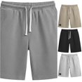 thumbnail image 1 of XDZJLR Big And Tall Mens Casual Shorts Waffle Knit Casual Shorts With Straight Leg And Pockets Lightweight Breathable Summer Shorts Mens Shorts Athletic Grey L, 1 of 5
