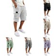 thumbnail image 1 of XDZJLR Big And Tall Mens Hiking Shorts Summer Casual Solid Waffle Knit Shorts Lightweight Breathable Shorts With Pockets And Drawstring Cargo Shorts Light Gray 2Xl, 1 of 4