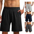 thumbnail image 1 of XDZJLR Big And Tall Pajama Shorts Men Casual Shorts Outdoor And Home Loose Fit Comfortable With Elastic Waistband Summer With Pockets Loungewear Pjs Mens Sleep Shorts Black L, 1 of 6