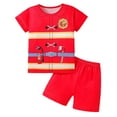 thumbnail image 1 of XDZJLR Boy Outfits Short Sleeve 2 Piece Soft Summer With Breathable T Shirt & Shorts Sets 6-9 Months, 1 of 3