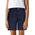 thumbnail image 1 of XDZJLR Boys' Shorts Youth Stretch School Clothes Kids Flat Front Dress Chino Twill Casual Pockets Knee Length Short Pants Navy 17-18 Years, 1 of 4