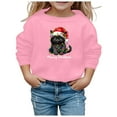 thumbnail image 1 of XDZJLR Christmas Hoodie For Girl Xmas Casual Fashion Printed Long Sleeved Crew Neck Sweatshirts Hoodies Pink 8-9 Years, 1 of 4