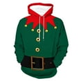 thumbnail image 1 of XDZJLR Christmas Hoodies For Men Winter Xmas Printed Casual Sports Loose Sweatshirt Soft Mens Hoodie Army Green L, 1 of 2