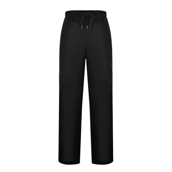 XDZJLR Sweatpants Men Rope Loosening Waist Solid Color Pocket Loose Sports Trousers Mens Sweat Pants Black Xxxxl
