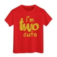 thumbnail image 1 of XDZJLR Girls Shirts 2Nd Birthday Outfits for Toddler Im Two Cute 2 Years Old Second Birthday T Shirt Red 8-9 Years, 1 of 4